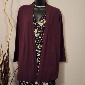 Evolution MAROON CARDIGAN NWT SIZE MEDIUM